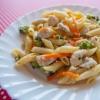 Pasta with chicken in creamy sauce - delicious pasta recipe