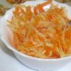 Kindergarten cheese and carrot salad Carrot with apple for children