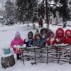 योजना - विषय पर शीतकालीन थीम पर चलने की रूपरेखा: मध्य समूह में बालवाड़ी में साइट पर 